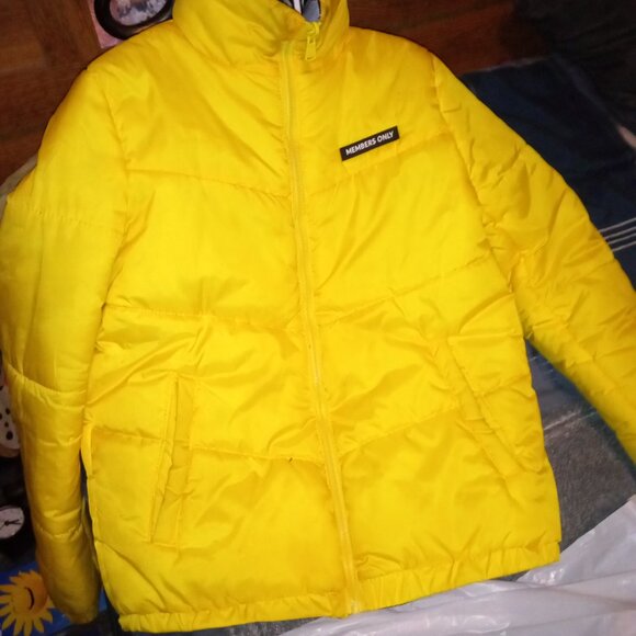 Spongebob Reversible Puffer Coat Jacket Members Only M - Picture 2 of 4